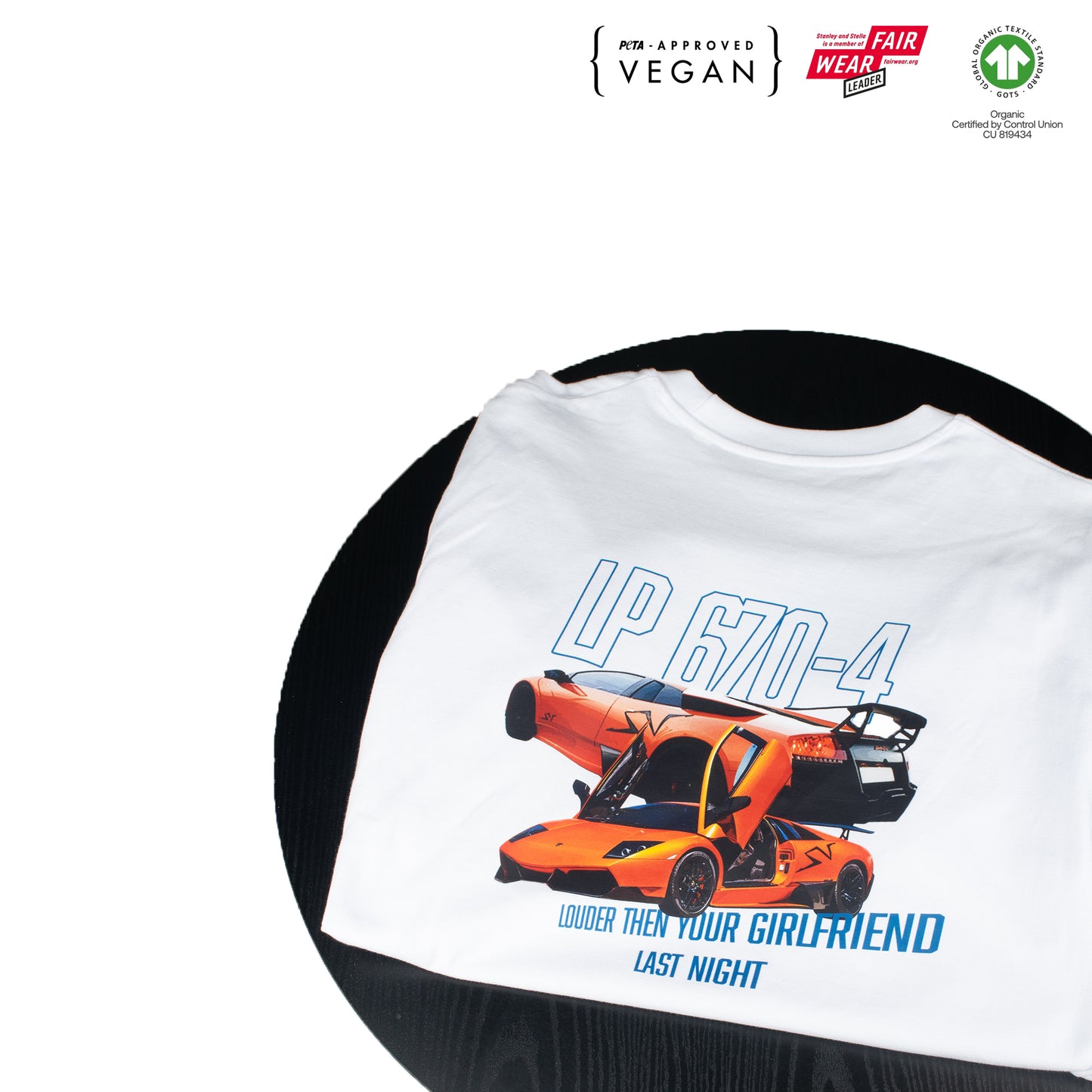 Lamborghini Murcielago SV White Tee