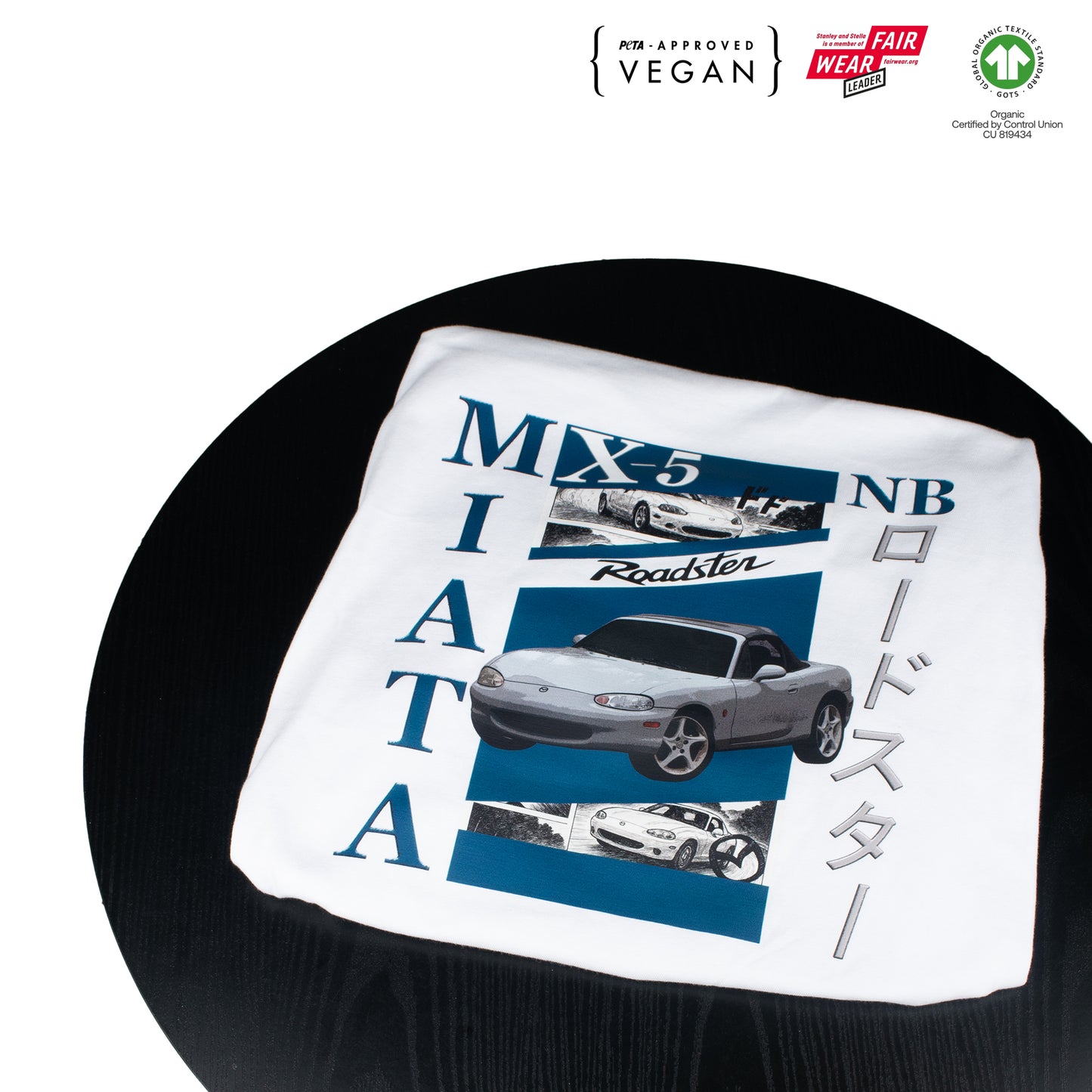 Mazda MX5 NB White Tee