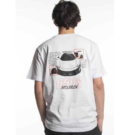 Mclaren 650S Widebody White Tee