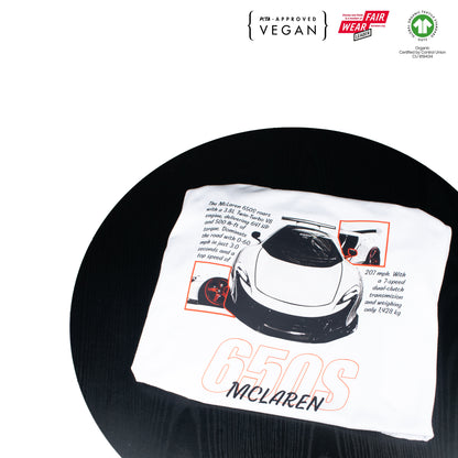 Mclaren 650S Widebody White Tee