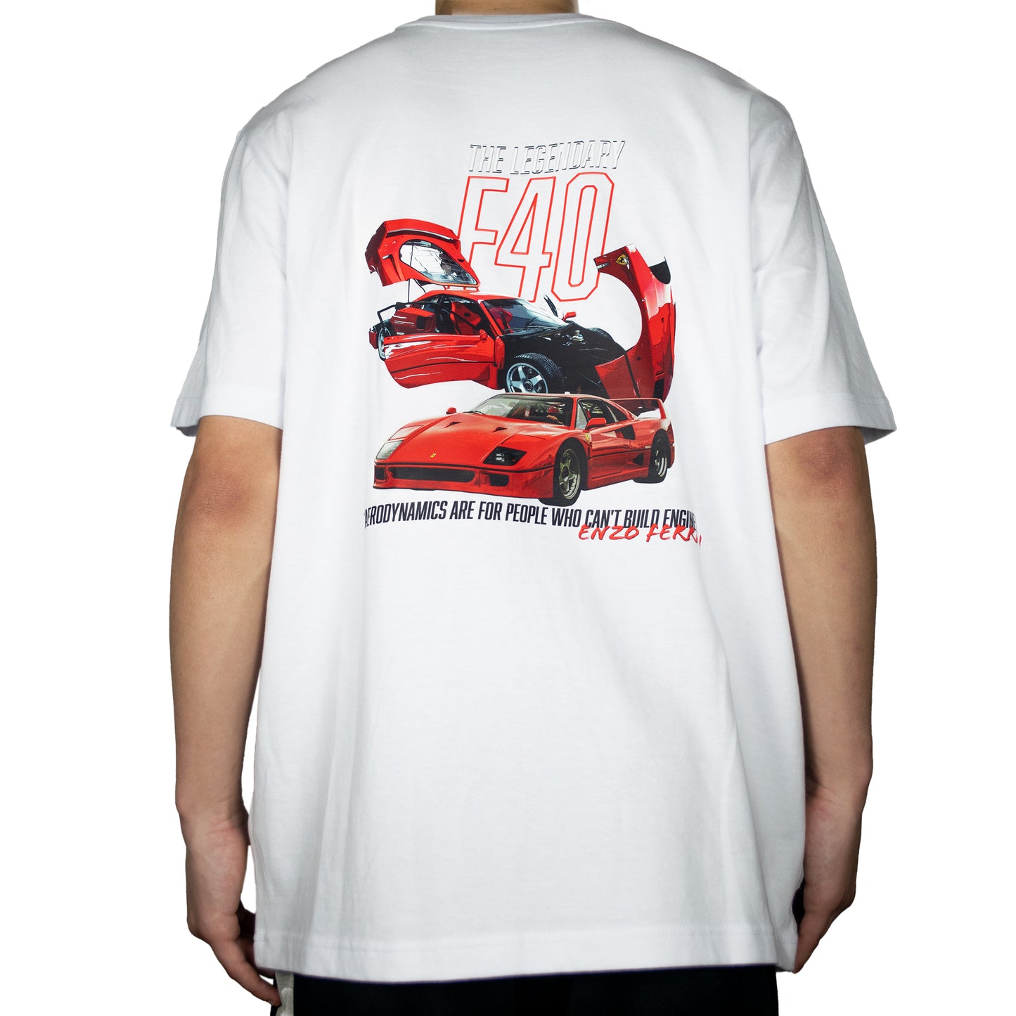 Ferrari F40 White Tee