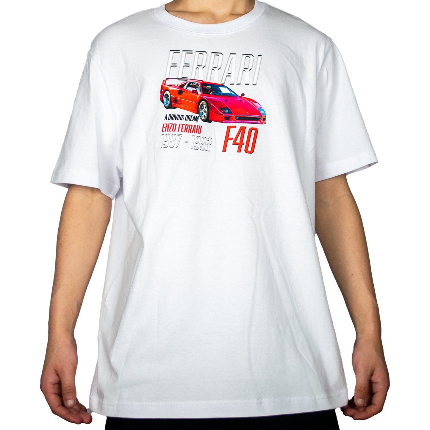 Ferrari F40 White Tee