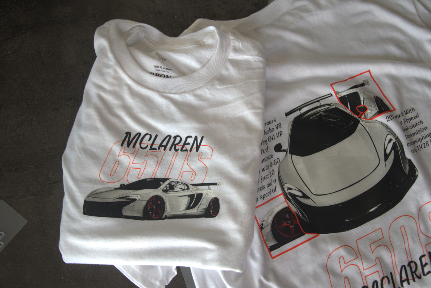 Mclaren 650S T-Shirt Wit Korte Mouw