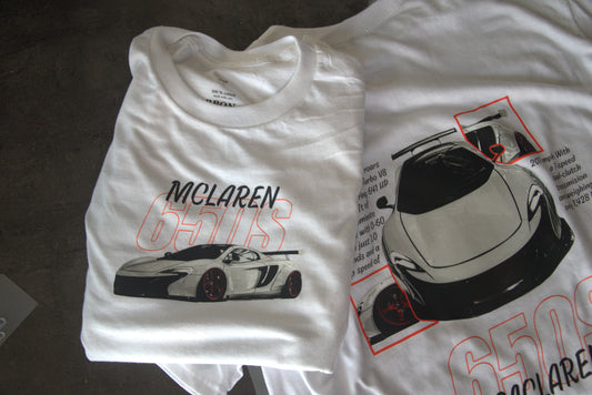 Mclaren 650S T-Shirt Wit Korte Mouw