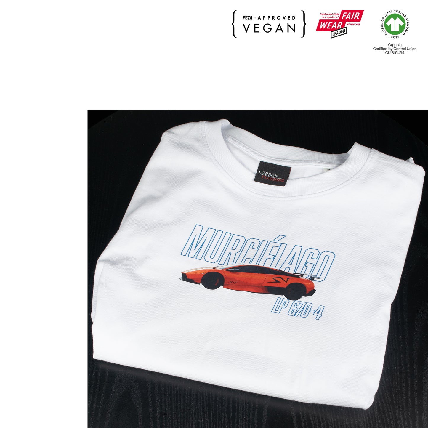 Lamborghini Murcielago SV White Tee