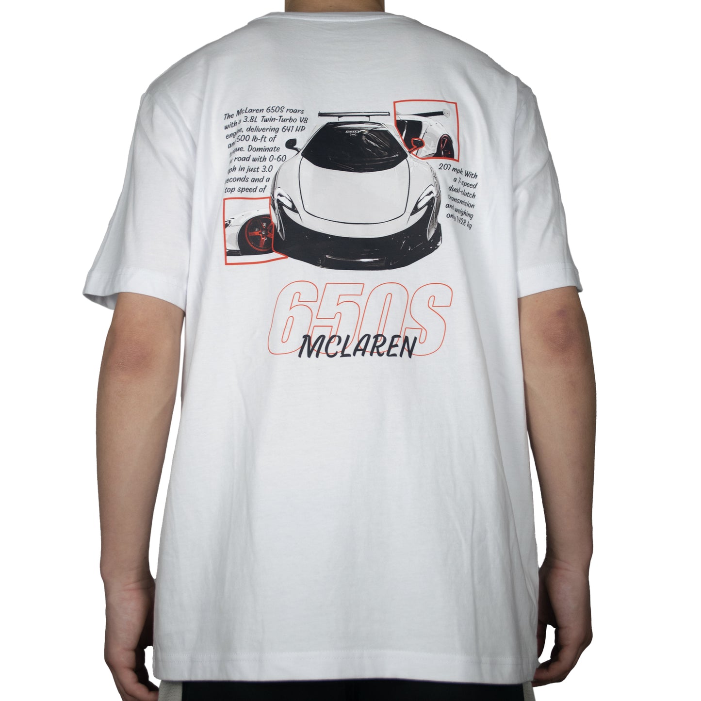 Mclaren 650S Widebody White Tee