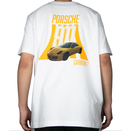 Porsche 911 Carrera T White Tee